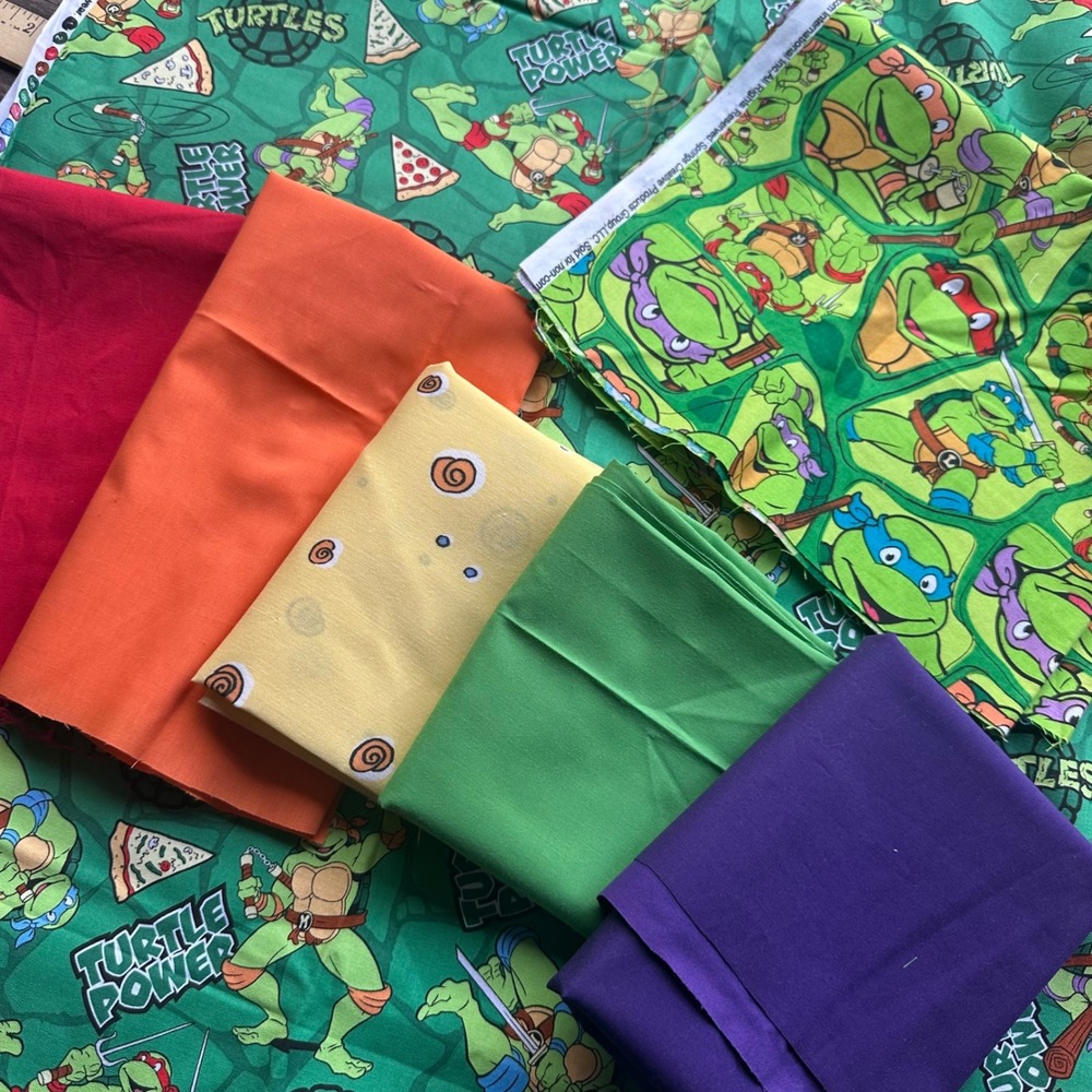 Teenage Mutant Ninja Turtles TMNT Fabric Bundle 7‎ Pieces 3.75 Yards Total - Picture 5 of 12